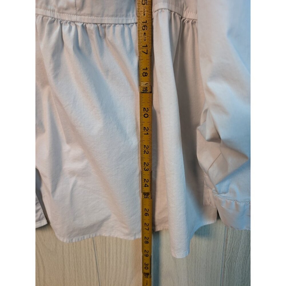 Torrid Womens Poplin Corset Detail Smocked Back Button Up Shirt Babydoll Sz 3X - Picture 7 of 7